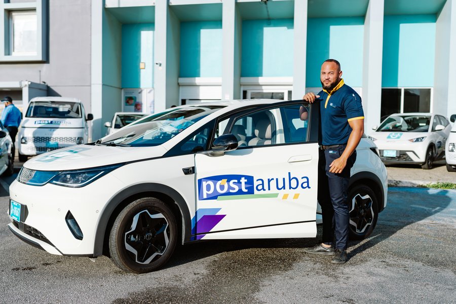 Post Aruba Courier Service electric vehicle